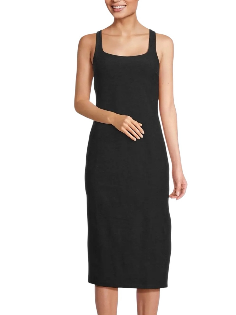 Beyond Yoga Spacedye Icon Midi Dress in Darkest Night